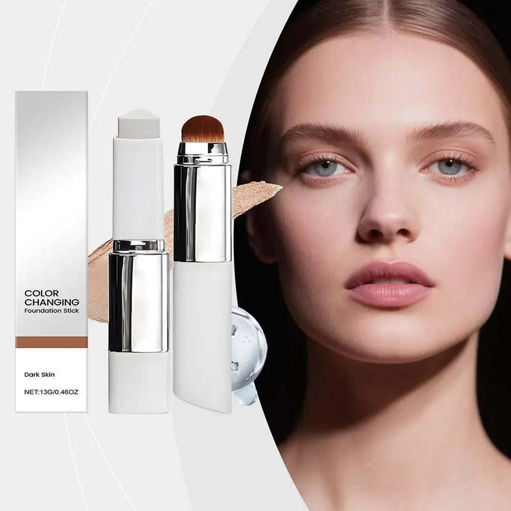 Eversteadd 2-in-1 Color-Changing Foundation Stick – Lightweight, Moisturizing & Brightening Makeup for All Skin Types