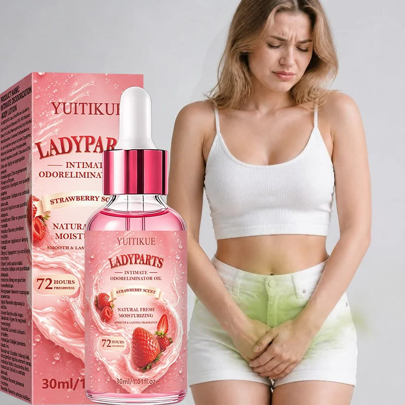 30ml Women Intimate Care Oil Strawberry Scent Moisturizing Long Lasting Fragrance Fresh Ladyparts Body Essential Oil