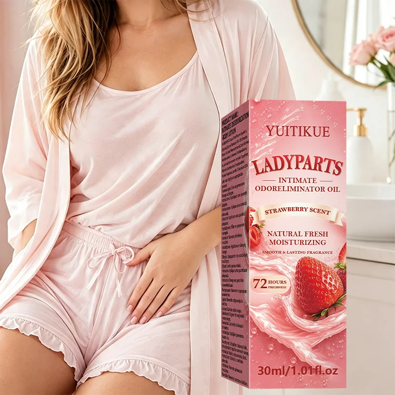 30ml Women Intimate Care Oil Strawberry Scent Moisturizing Long Lasting Fragrance Fresh Ladyparts Body Essential Oil