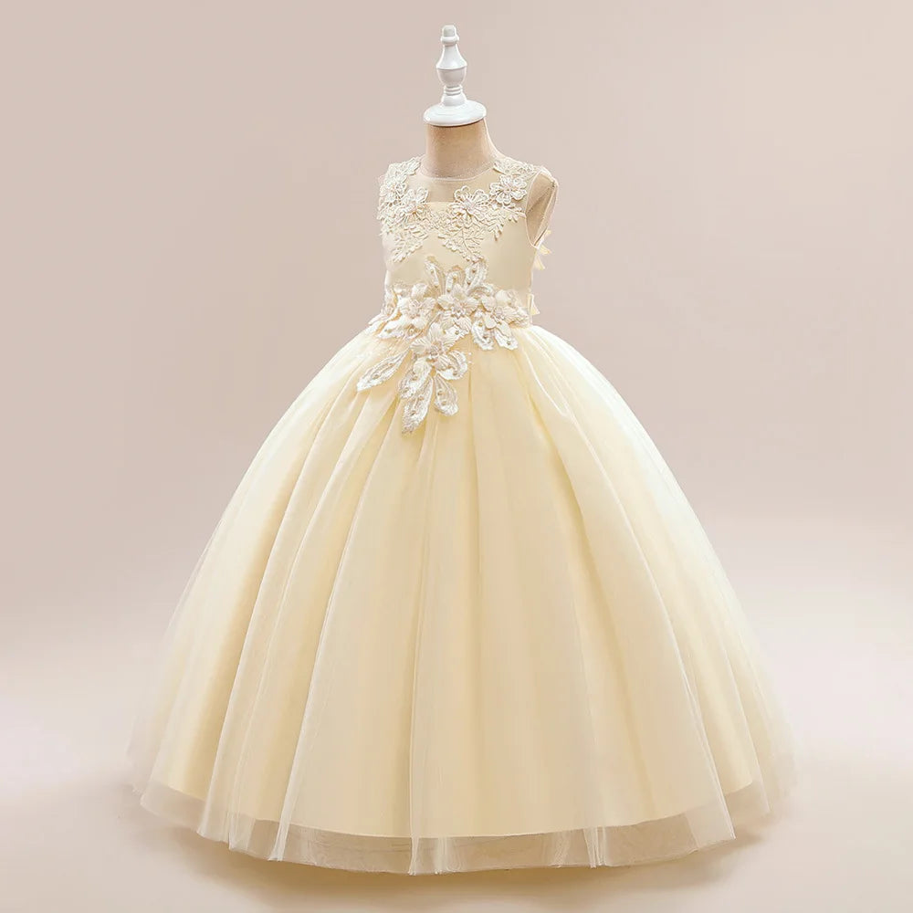 Everstead Floral Embroidered Tulle Ball Gown for girls
