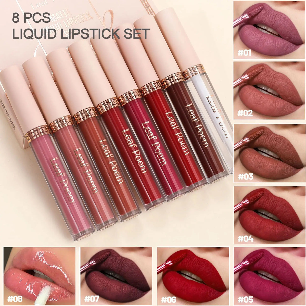Everstead 8-Piece Matte Lipstick Set