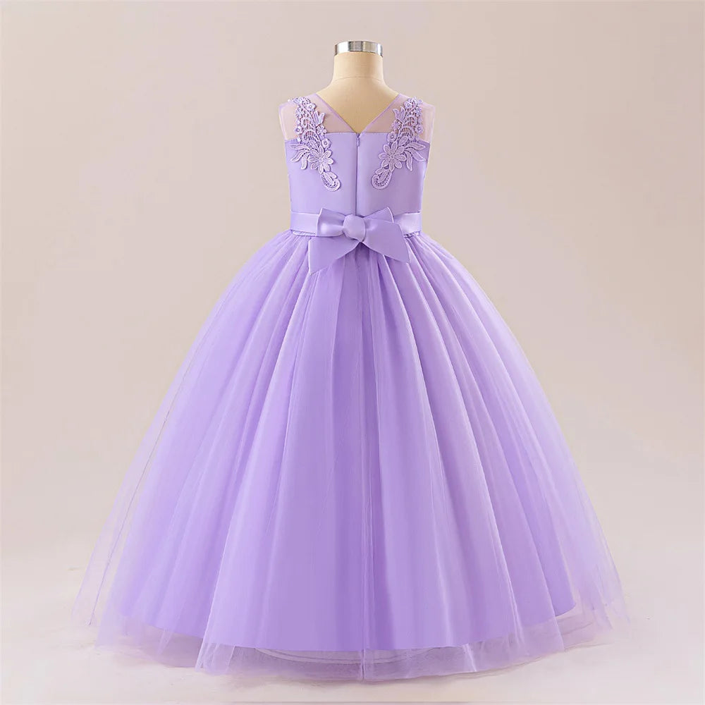 Everstead Floral Embroidered Tulle Ball Gown for girls