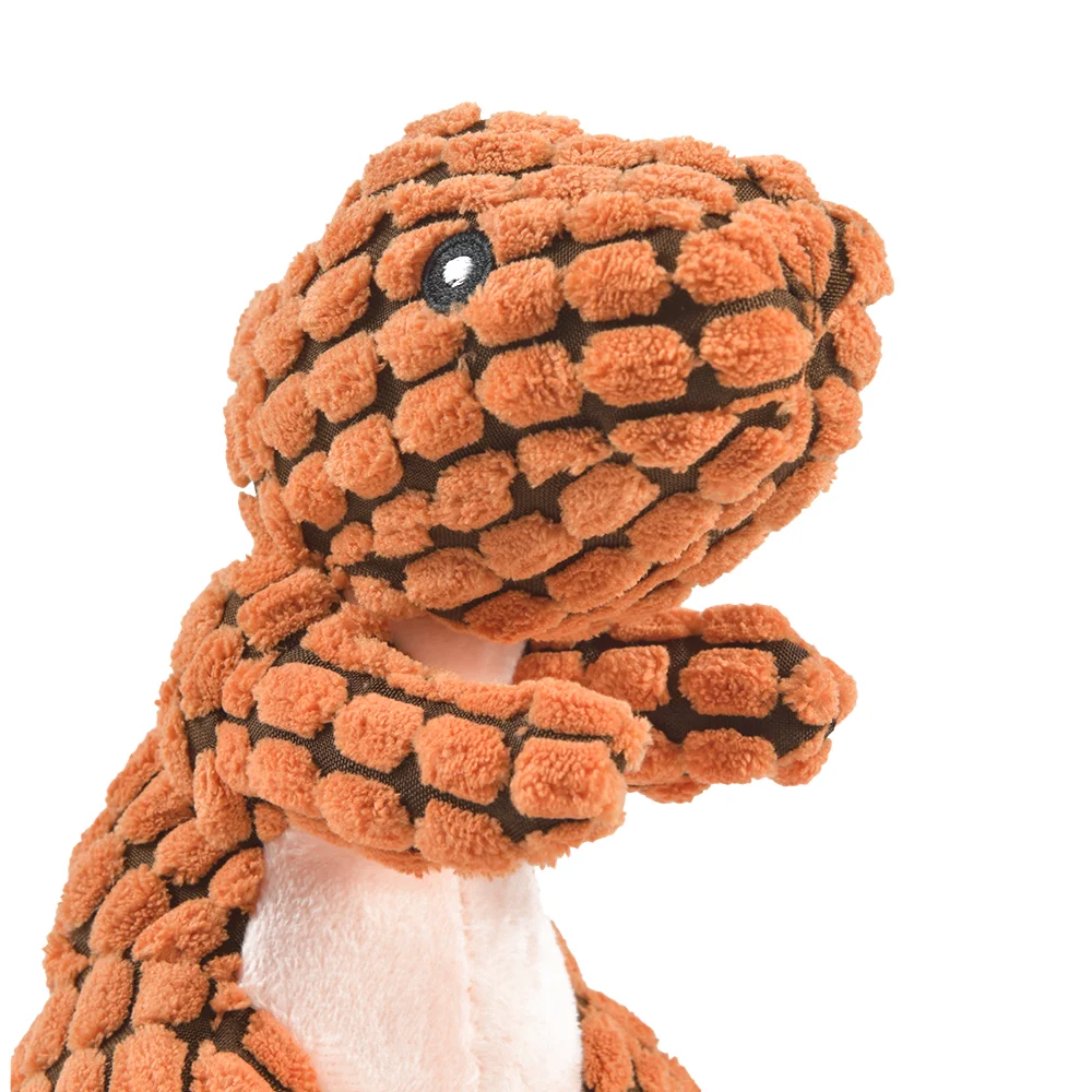 Everstead Plush Dinosaur Interactive Chew Toy for Small Dogs