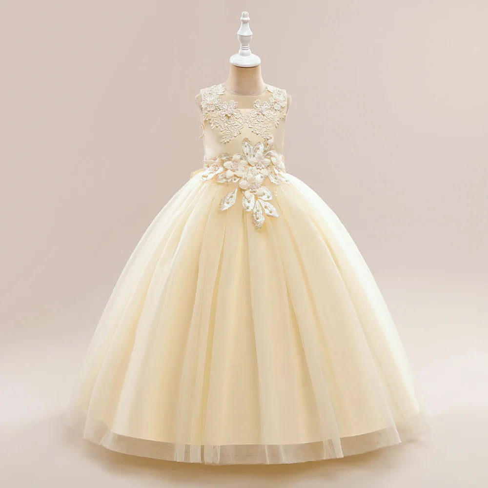 Everstead Floral Embroidered Tulle Ball Gown for girls