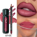1 Set Long-lasting Waterproof Matte Lip Liner Pen and Lip Gloss Set - Smooth and Natural Tones, Waterproof and Not Easy to Smudg