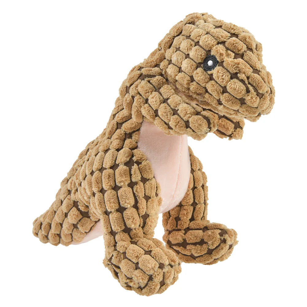 Everstead Plush Dinosaur Interactive Chew Toy for Small Dogs