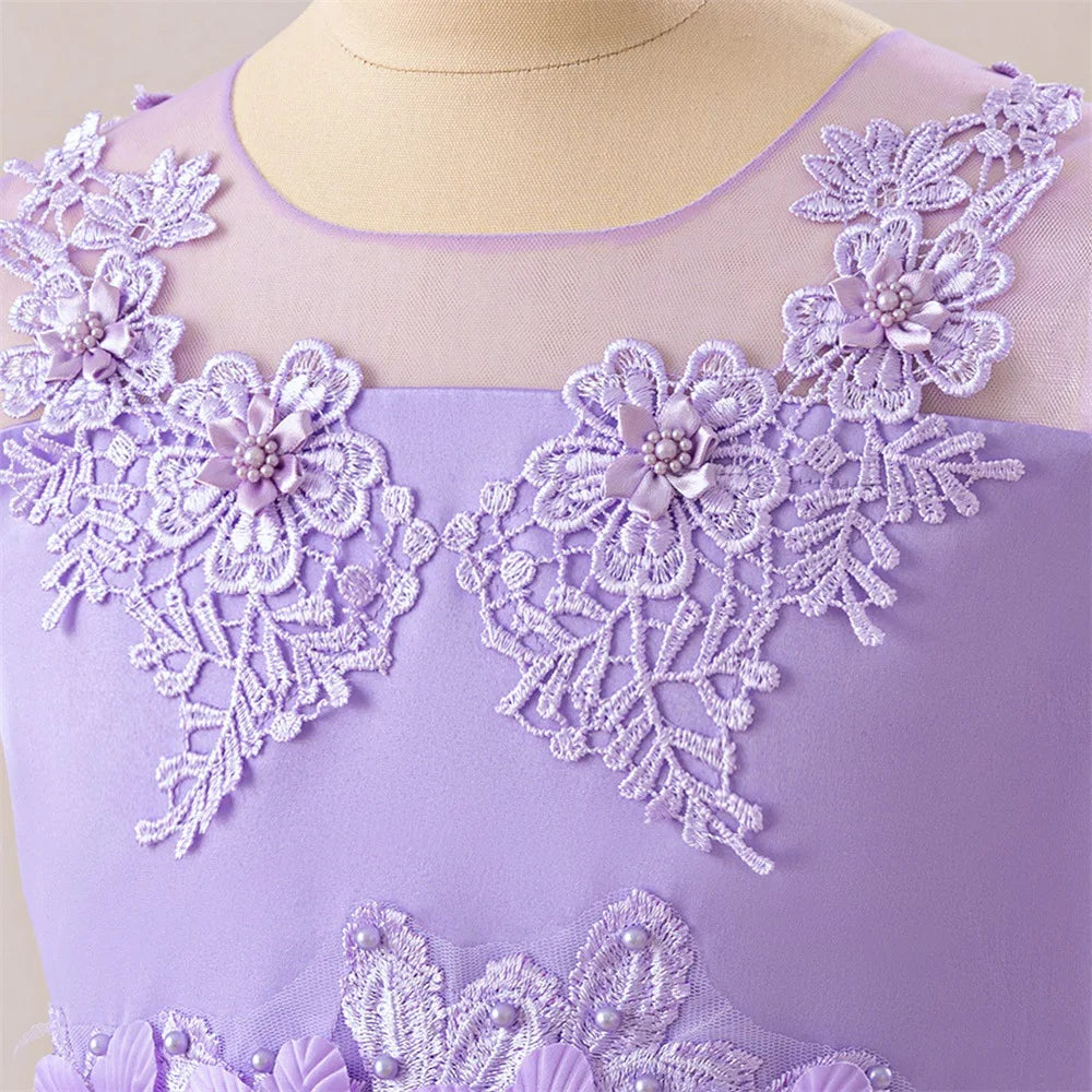 Everstead Floral Embroidered Tulle Ball Gown for girls