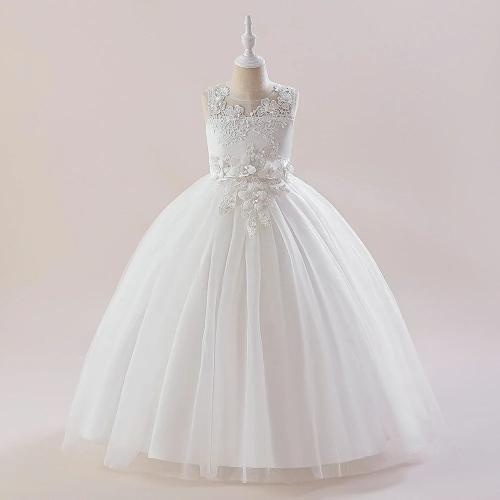 Everstead Floral Embroidered Tulle Ball Gown for girls