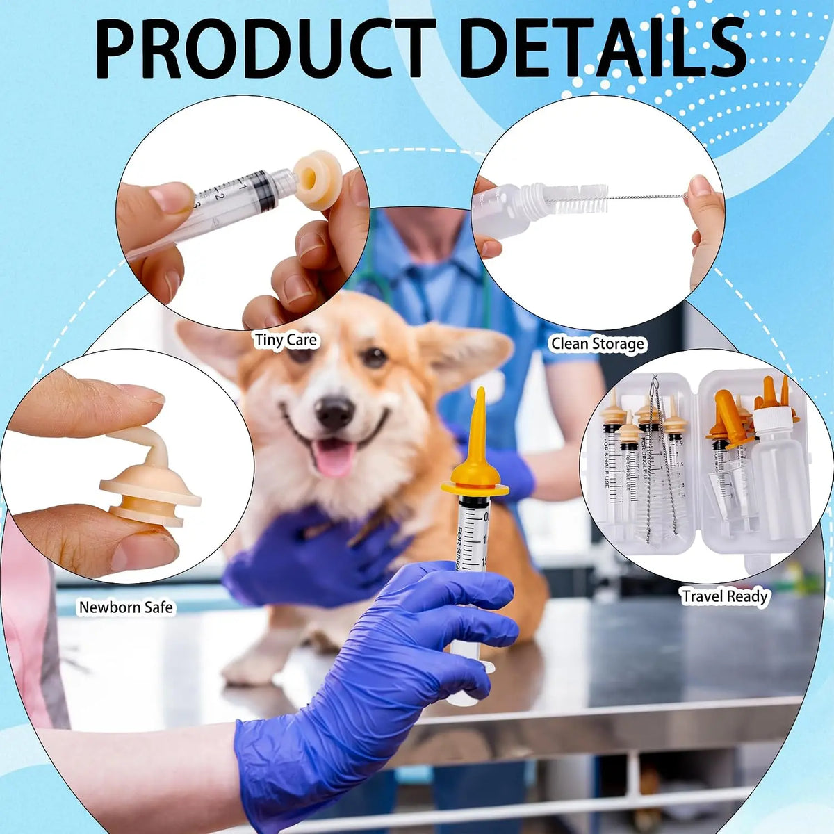 Everstead Complete 23-Piece Newborn Pet Feeding & Nursing Kit