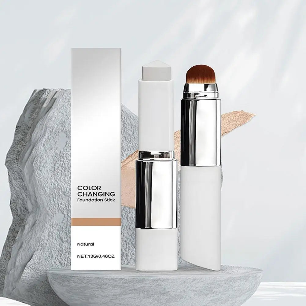 Eversteadd 2-in-1 Color-Changing Foundation Stick – Lightweight, Moisturizing & Brightening Makeup for All Skin Types