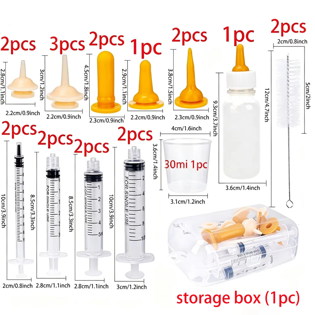 Everstead Complete 23-Piece Newborn Pet Feeding & Nursing Kit