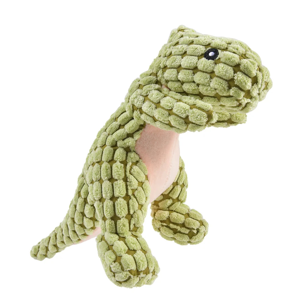 Everstead Plush Dinosaur Interactive Chew Toy for Small Dogs