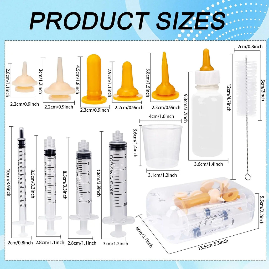 Everstead Complete 23-Piece Newborn Pet Feeding & Nursing Kit